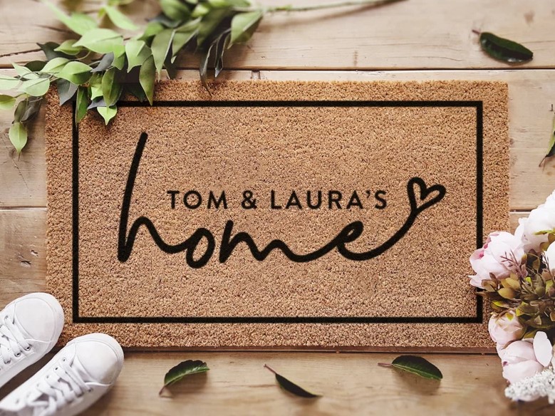 Custom Last Name Doormat Personalised Doormat Personalized Doormats With Name Monogram Rug Housewarming Gift Closing Gift